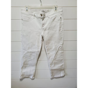 Soho NY jeans womens size 10 crop legging white cotton blend stretch